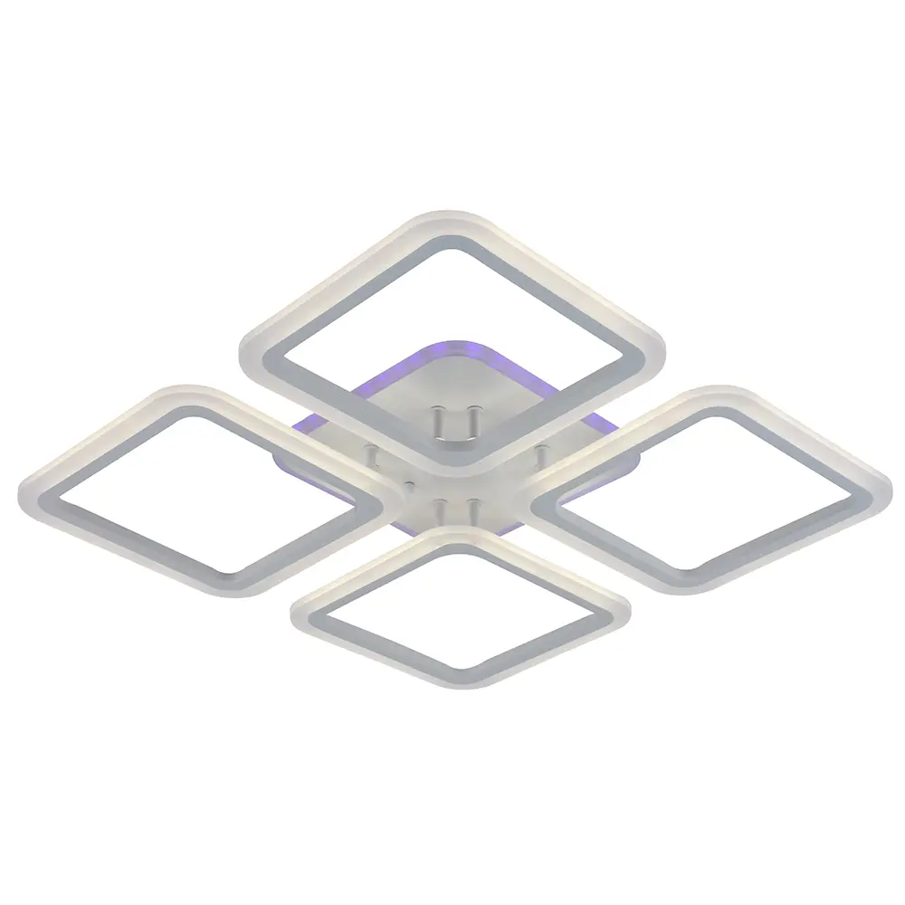 Фото 2 Люстра потолочная светодиодная Profit light 8075/4 WHT с пультом управления 10 м² регулируемый белый свет цвет белый Фото 2 Люстра потолочная светодиодная Profit light 8075/4 WHT с пультом управления 10 м² регулируемый белый свет цвет белый