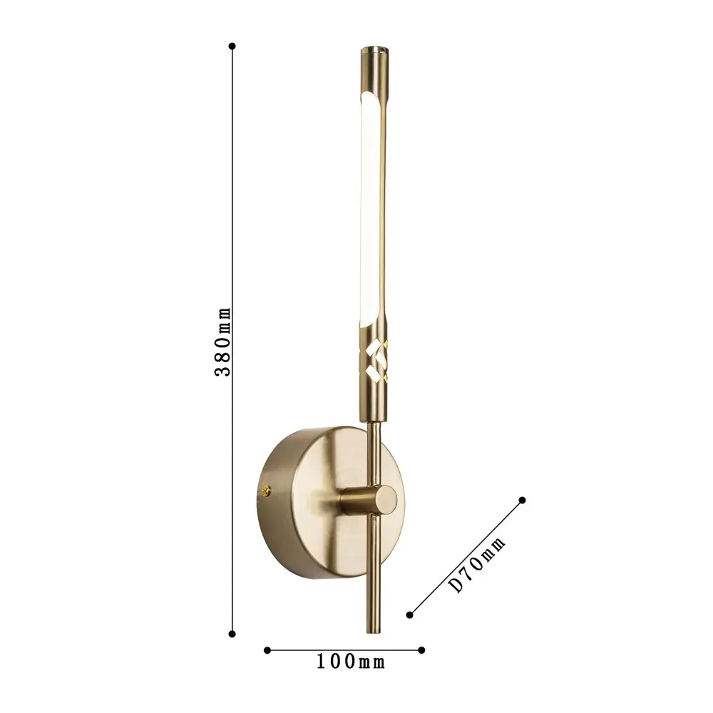 Фото 2 Настенный светильник светодиодный Favourite Wand 4099-1w нейтральный белый свет цвет золото Фото 2 Настенный светильник светодиодный Favourite Wand 4099-1w нейтральный белый свет цвет золото