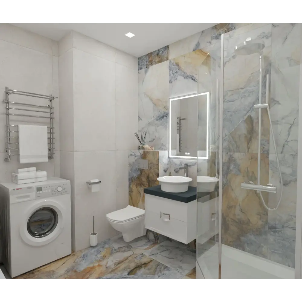 Фото Плитка Idalgo ID9093b087MR 120x60см 2.16 м² цвет серый, цена за упаковку Фото Плитка Idalgo ID9093b087MR 120x60см 2.16 м² цвет серый, цена за упаковку