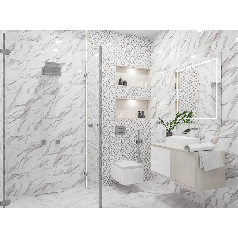 Фото Керамическая плитка Azori 69 Polar 0-000688 20.1x50.5см 1.52 м² цвет белый, цена за упаковку Фото Керамическая плитка Azori 69 Polar 0-000688 20.1x50.5см 1.52 м² цвет белый, цена за упаковку