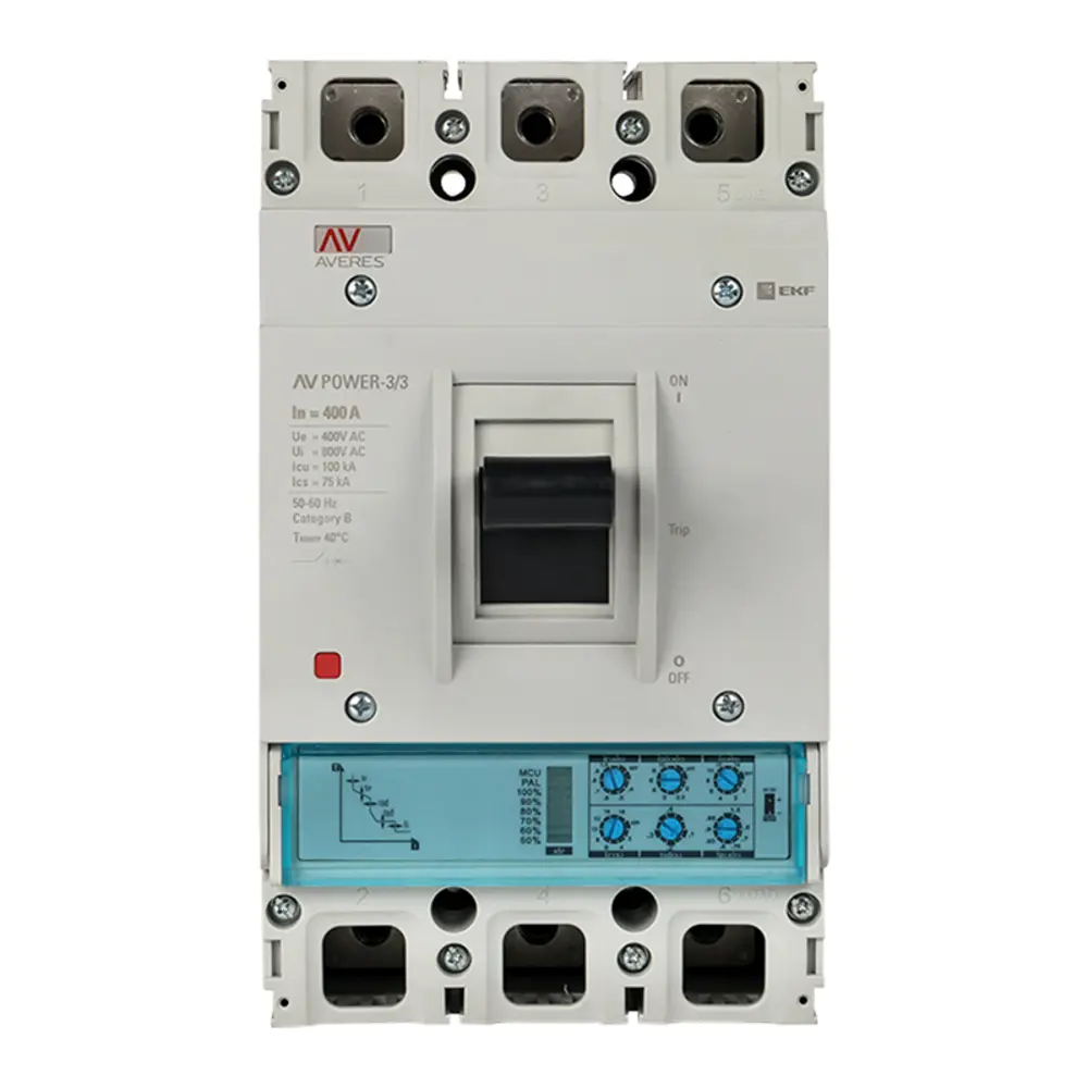 Фото 4 Автоматический выключатель Ekf AV POWER-3/3 3P C400 А 100 кА mccb-33-400H-2.0-av