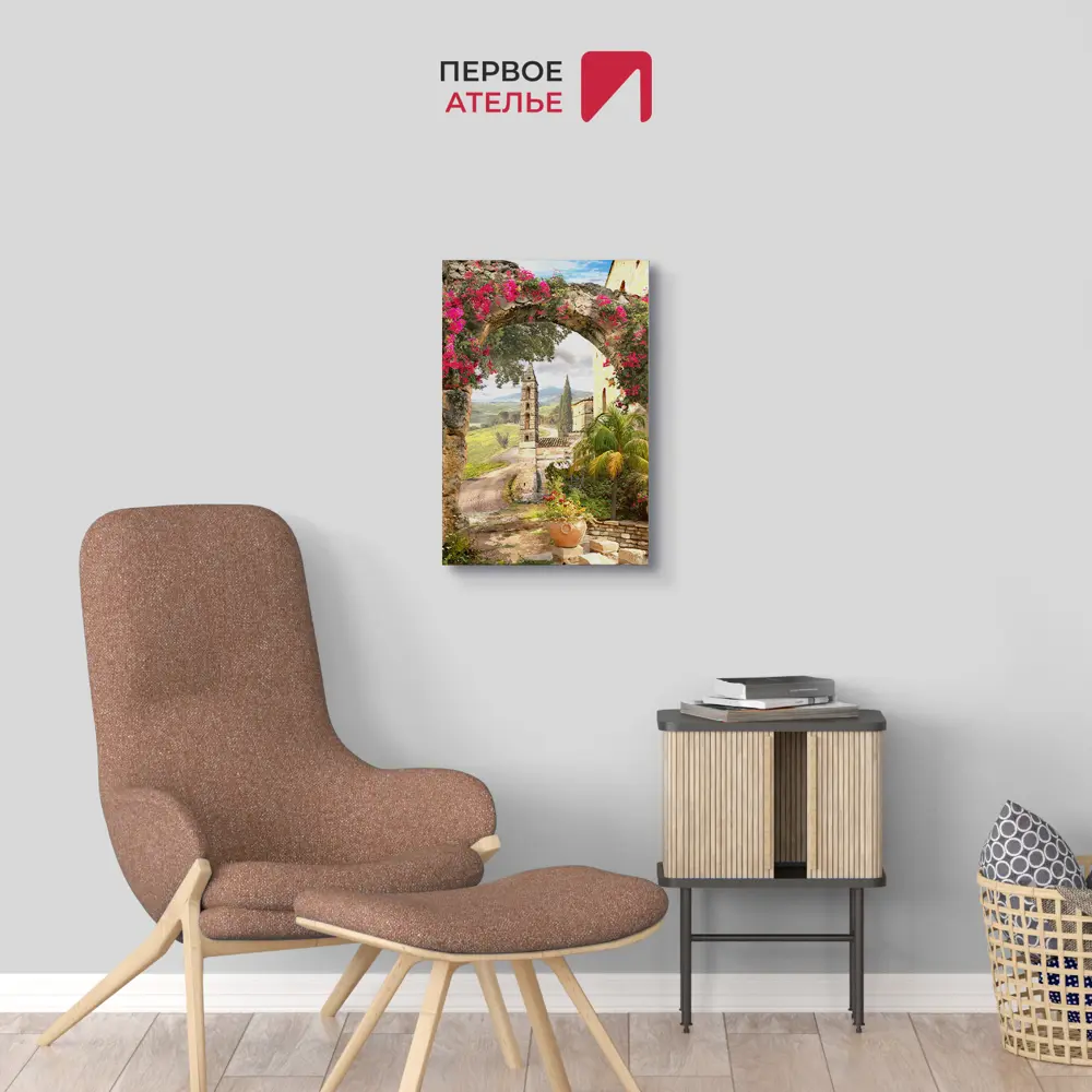 Фото 2 Картина на деревянном подрамнике Первое ателье "Вход в цветочную арку" 40x60 см Фото 2 Картина на деревянном подрамнике Первое ателье "Вход в цветочную арку" 40x60 см