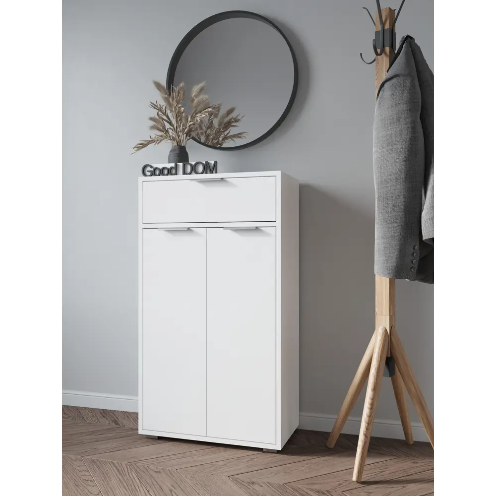 Фото 7 Тумба с выдвижными ящиками Good-Дом 55.40x99x29.20 см ЛДСП цвет белый Фото 7 Тумба с выдвижными ящиками Good-Дом 55.40x99x29.20 см ЛДСП цвет белый