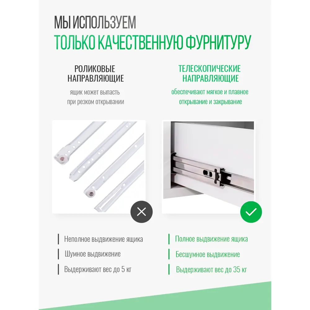 Фото 6 Тумба с выдвижными ящиками Good-Дом 55.40x99x29.20 см ЛДСП цвет атланта Фото 6 Тумба с выдвижными ящиками Good-Дом 55.40x99x29.20 см ЛДСП цвет атланта