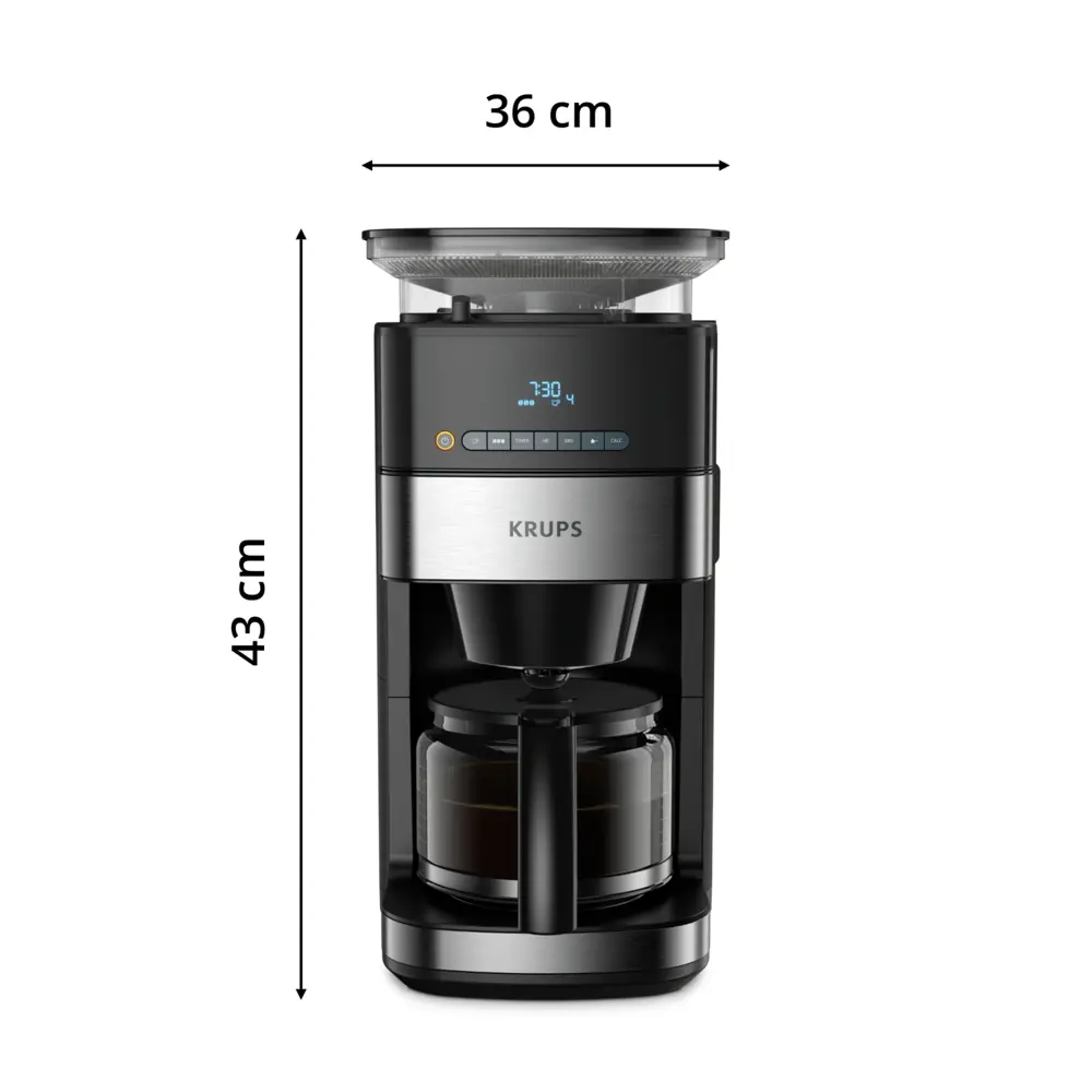 Фото 14 Капельная кофеварка Krups Grind Aroma KM832810 с кофемолкой и таймером цвет черный Фото 14 Капельная кофеварка Krups Grind Aroma KM832810 с кофемолкой и таймером цвет черный