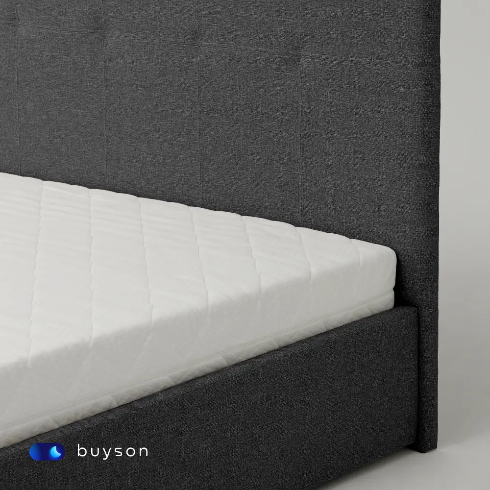 Фото 4 Кровать двуспальная buyson BuyDream 160x200 см рогожка цвет серый Фото 4 Кровать двуспальная buyson BuyDream 160x200 см рогожка цвет серый