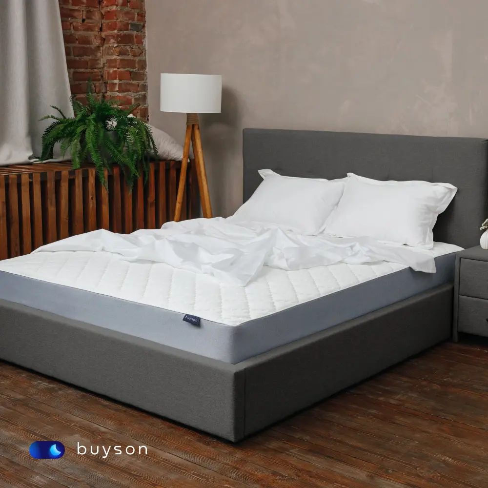 Фото 3 Кровать двуспальная buyson BuyDream 160x200 см рогожка цвет серый Фото 3 Кровать двуспальная buyson BuyDream 160x200 см рогожка цвет серый