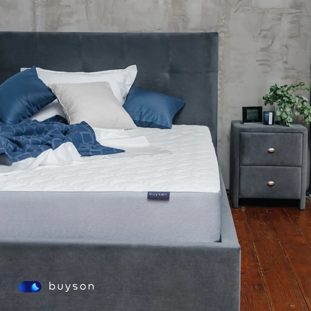 Фото 6 Кровать двуспальная buyson BuyDream 160x200 см микровелюр цвет темно-серый Фото 6 Кровать двуспальная buyson BuyDream 160x200 см микровелюр цвет темно-серый