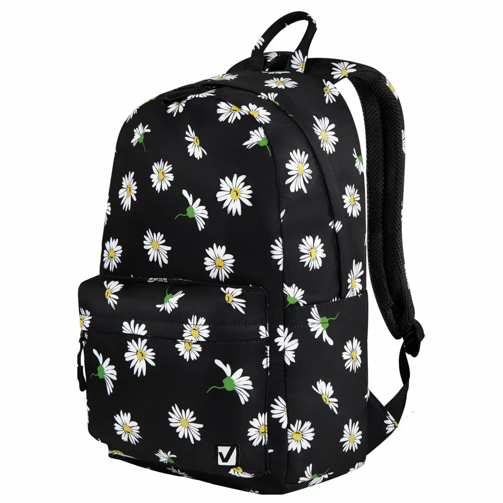 Фото 2 Рюкзак Brauberg Camomile 26x42x14 см полиэстер цвет черный Фото 2 Рюкзак Brauberg Camomile 26x42x14 см полиэстер цвет черный