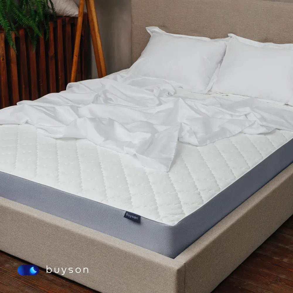 Фото 7 Кровать двуспальная buyson BuyDream 180x200 см рогожка цвет бежевый Фото 7 Кровать двуспальная buyson BuyDream 180x200 см рогожка цвет бежевый