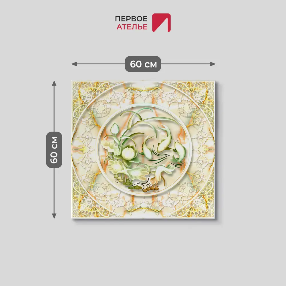 Фото 3 Картина на деревянном подрамнике Первое ателье "Нефритовые рыбки" 60x60 см Фото 3 Картина на деревянном подрамнике Первое ателье "Нефритовые рыбки" 60x60 см