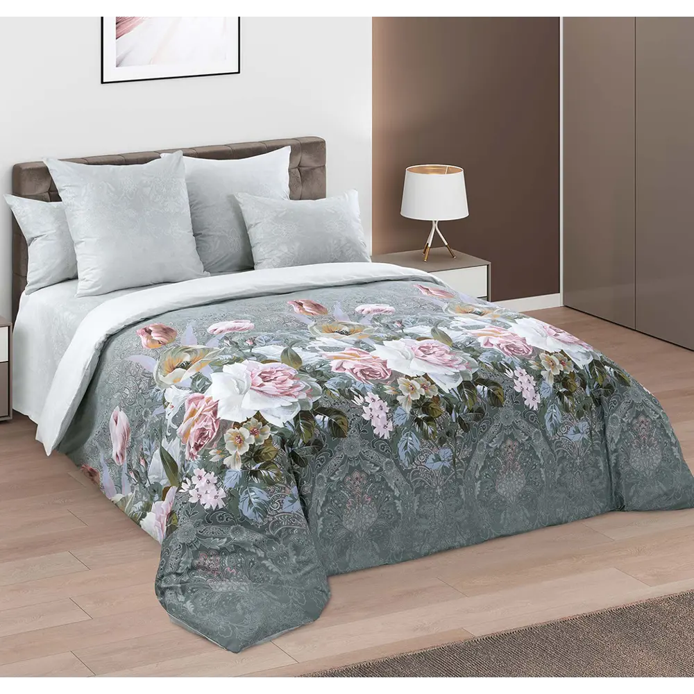 Фото Комплект постельного белья Home Mercury Морфей 28575, двуспальный, перкаль, цвет серый