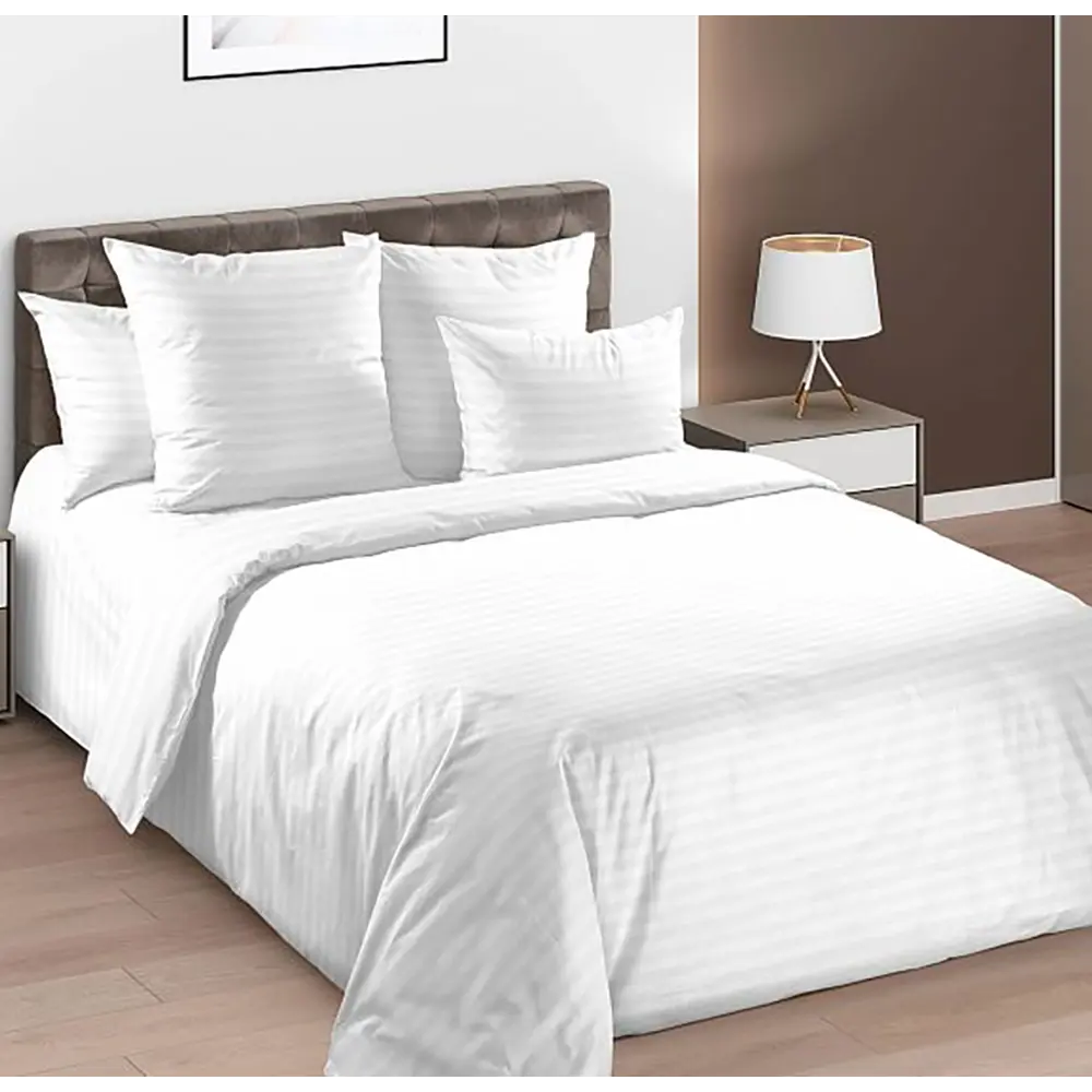 Фото Комплект постельного белья Home Mercury Страйп т 28632, евро, перкаль, цвет белый Фото Комплект постельного белья Home Mercury Страйп т 28632, евро, перкаль, цвет белый