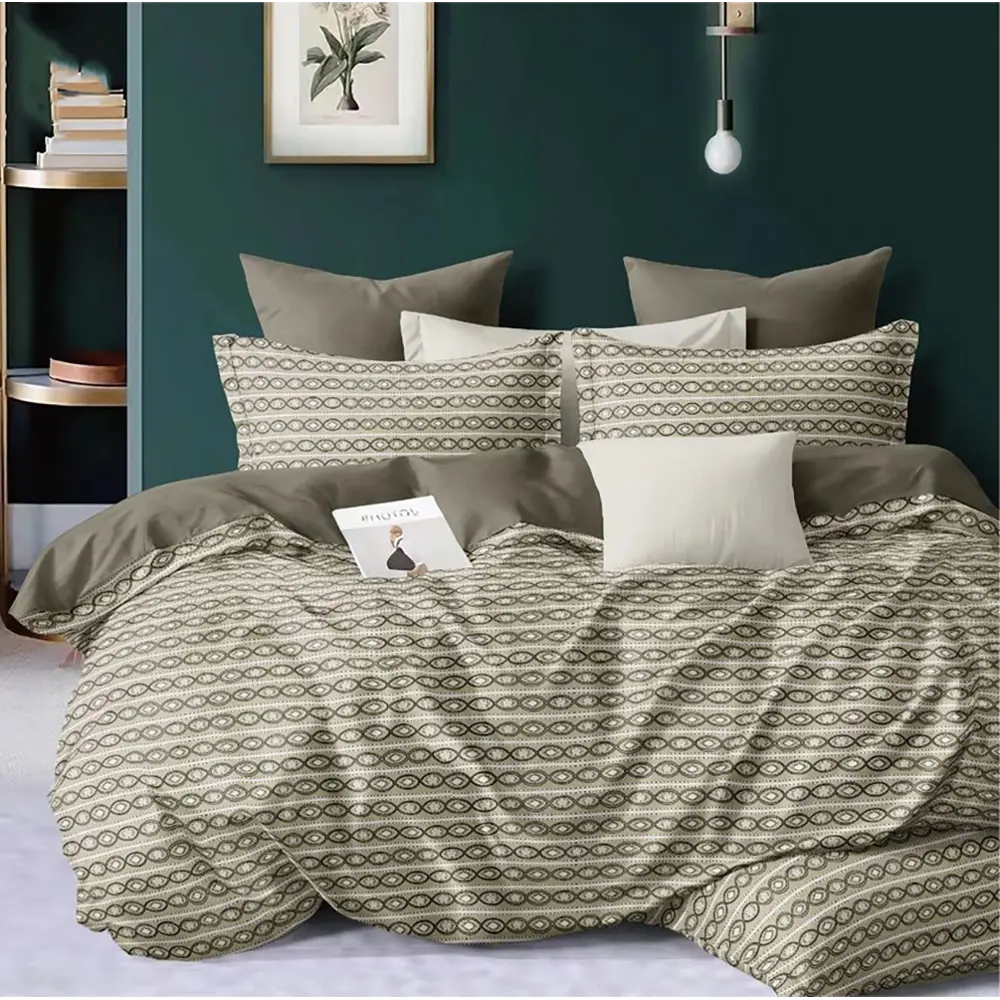 Фото Комплект постельного белья Home Mercury Папирус 29750, евро, поплин, цвет бежевый