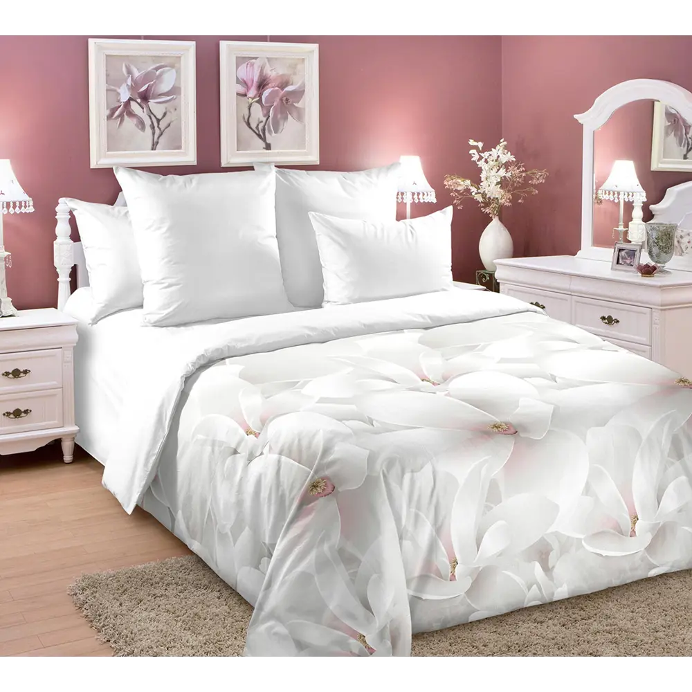 Фото Комплект постельного белья Home Mercury Изыск 29899, двуспальный, перкаль, цвет белый Фото Комплект постельного белья Home Mercury Изыск 29899, двуспальный, перкаль, цвет белый