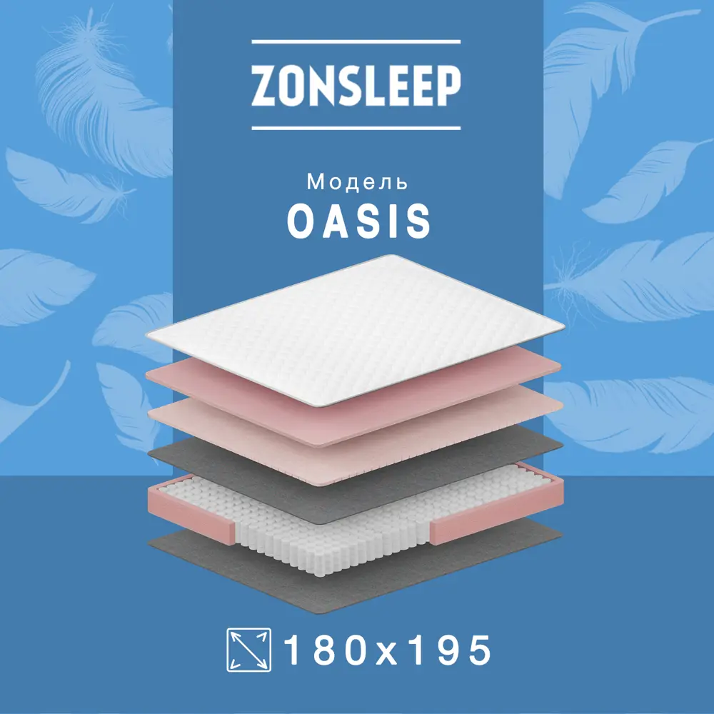 Фото Матрас ZonSleep Millenium 180x195 см независимый пружинный блок, двуспальный Фото Матрас ZonSleep Millenium 180x195 см независимый пружинный блок, двуспальный