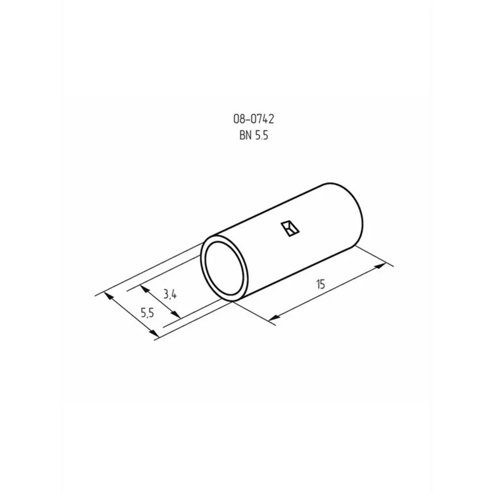 Фото 3 Соединительная гильза Rexant L-15 мм 4-6 мм² (ГМЛ (DIN) 6) Фото 3 Соединительная гильза Rexant L-15 мм 4-6 мм² (ГМЛ (DIN) 6)