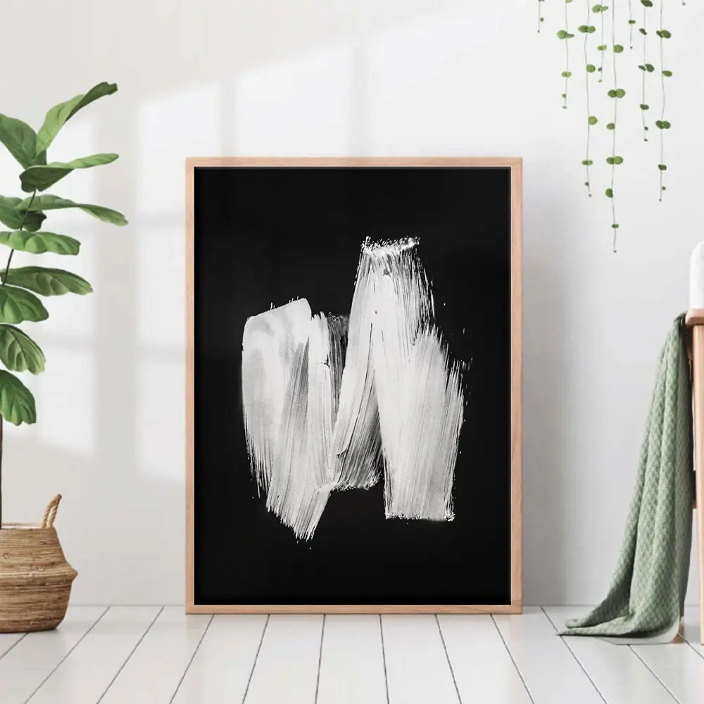 Фото Постер 28 картин "Абстракция мазки белой краской на черном" 70x50 см Фото Постер 28 картин "Абстракция мазки белой краской на черном" 70x50 см