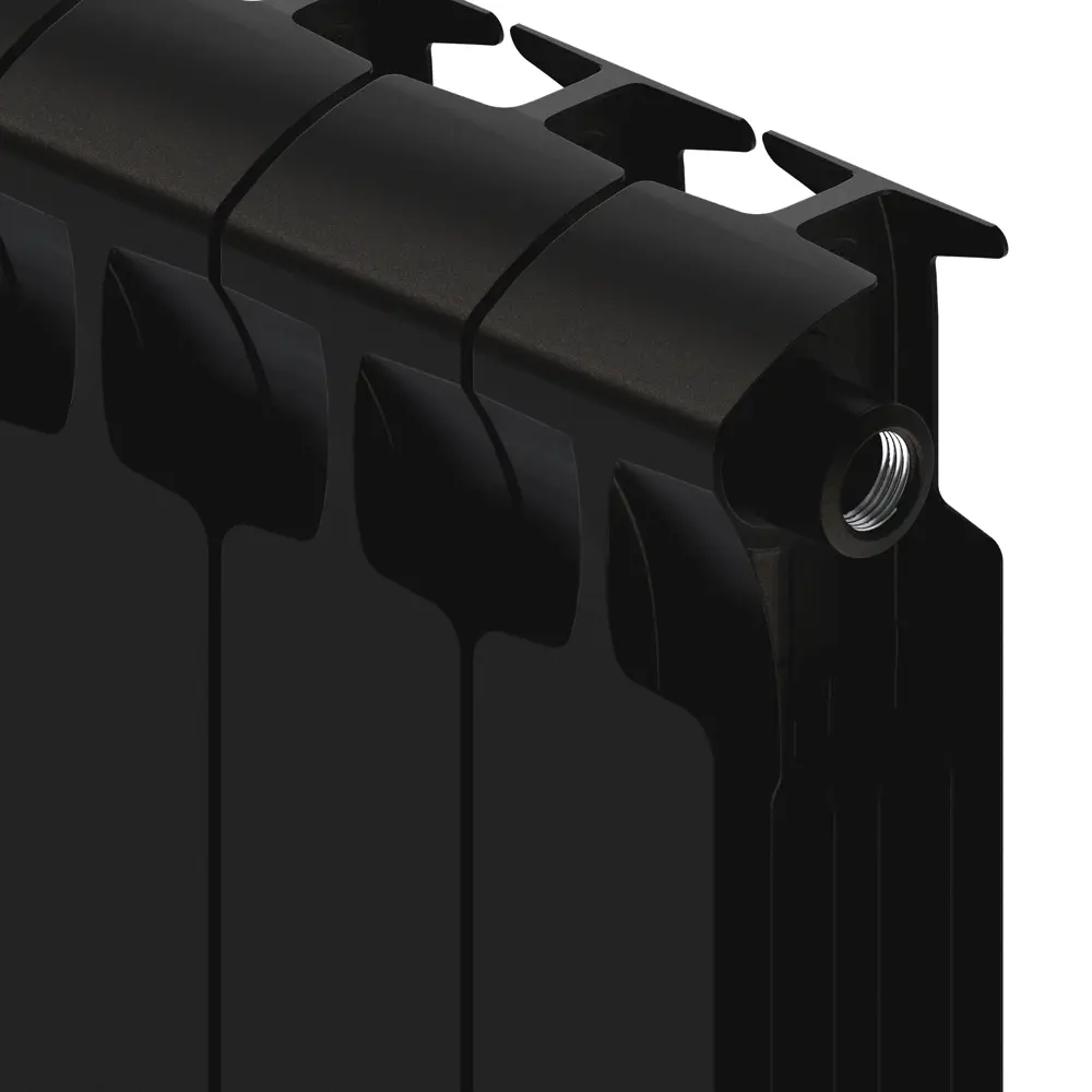 Фото 4 Радиатор секционный Rifar Monolit M50004RAL9005 500/100 4 секции боковое подключение биметалл черный Фото 4 Радиатор секционный Rifar Monolit M50004RAL9005 500/100 4 секции боковое подключение биметалл черный