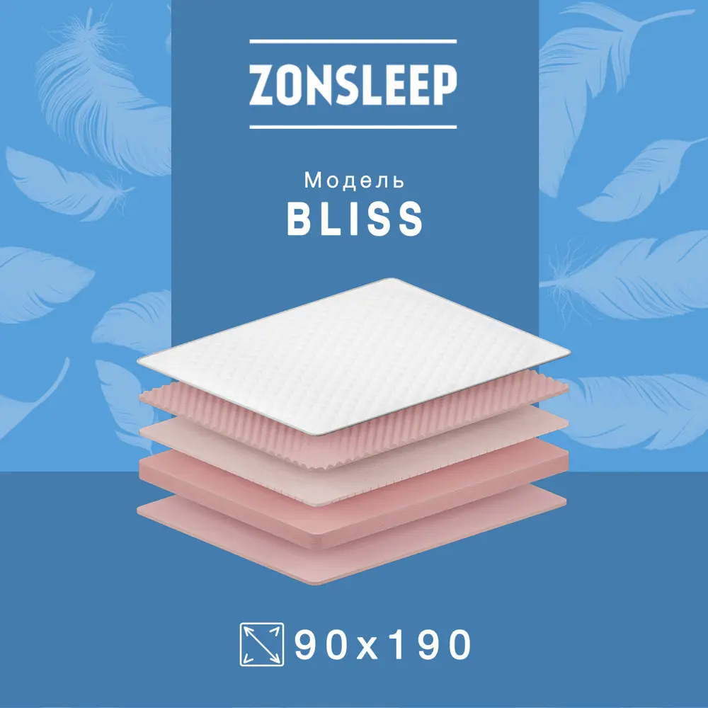 Фото Матрас ZonSleep Plyus 90x190 см беспружинный, односпальный Фото Матрас ZonSleep Plyus 90x190 см беспружинный, односпальный