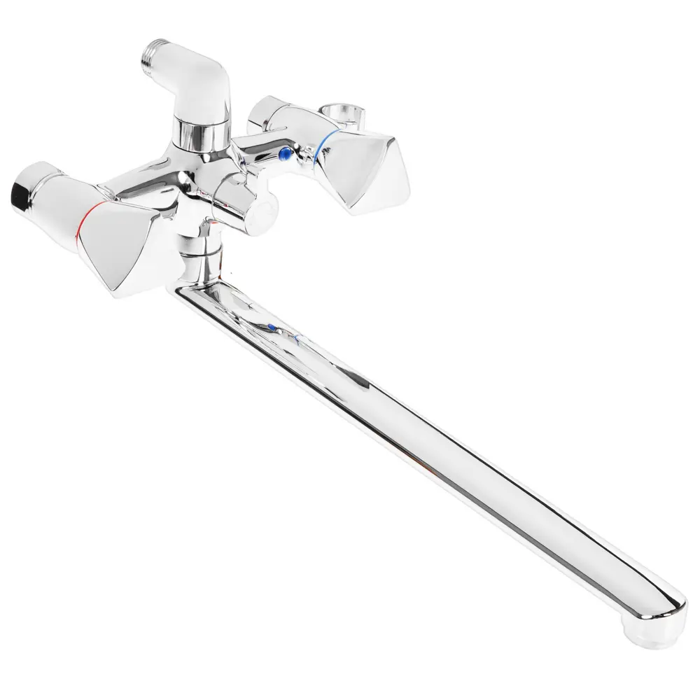 Фото 2 Смеситель для ванны и душа с длинным изливом Gross Aqua Trio. 7016029С-35L(F)