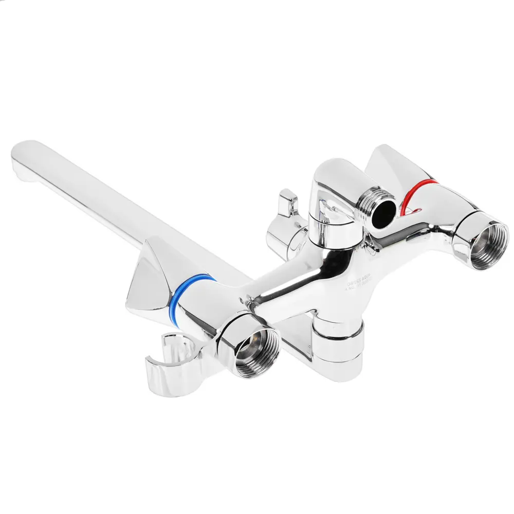 Фото 4 Смеситель для ванны и душа с длинным изливом Gross Aqua Trio. 7016029С-35L(F)