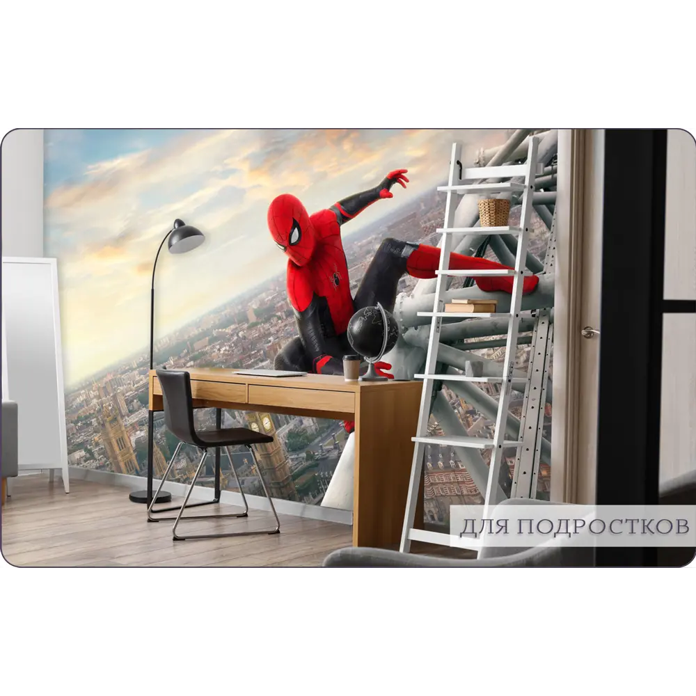 Фото 9 Фотообои флизелиновые Bartonwall 300x270 см Детские Супергерои Человек Паук K08703