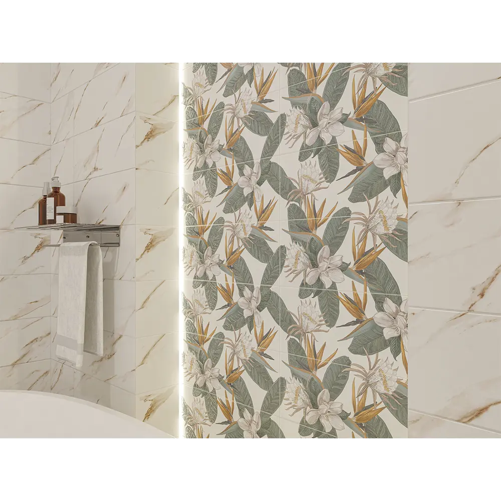 Фото 3 Керамическая плитка Azori Calacatta ivory 509551201 20.1x50.5 см 1.52 м² цвет слоновая кость, цена за упаковку Фото 3 Керамическая плитка Azori Calacatta ivory 509551201 20.1x50.5 см 1.52 м² цвет слоновая кость, цена за упаковку