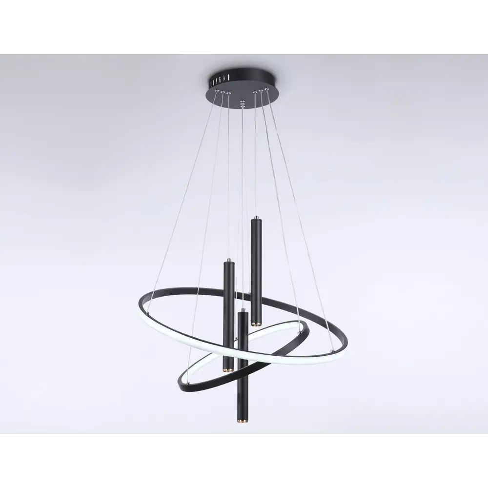 Фото 4 Светильник подвесной светодиодный Ambrella light Fl5372 с пультом управления 20 м² регулируемый белый свет цвет черный Фото 4 Светильник подвесной светодиодный Ambrella light Fl5372 с пультом управления 20 м² регулируемый белый свет цвет черный