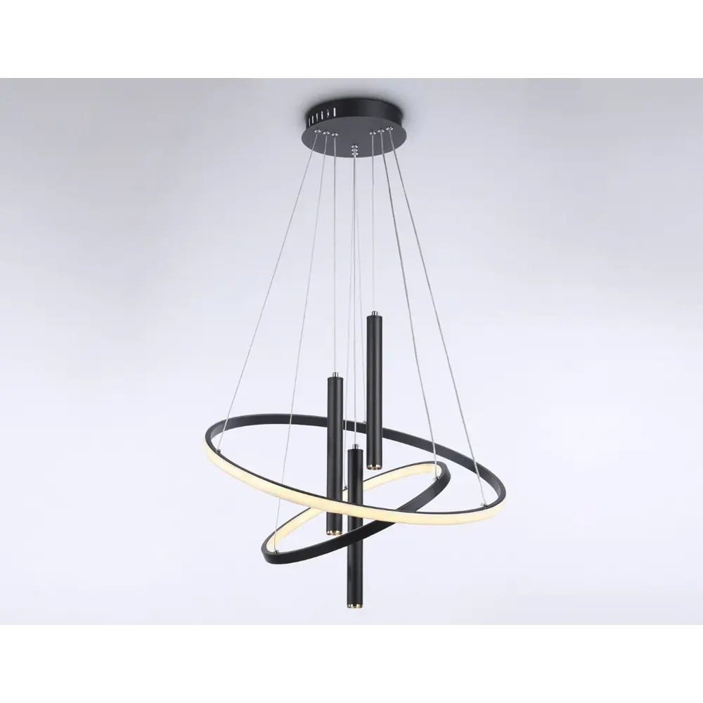 Фото 5 Светильник подвесной светодиодный Ambrella light Fl5372 с пультом управления 20 м² регулируемый белый свет цвет черный Фото 5 Светильник подвесной светодиодный Ambrella light Fl5372 с пультом управления 20 м² регулируемый белый свет цвет черный
