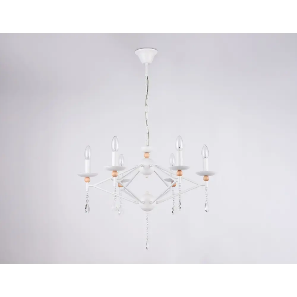 Фото 2 Люстра подвесная Ambrella light Traditional 6 ламп 18 м² цвет белый, дерево Фото 2 Люстра подвесная Ambrella light Traditional 6 ламп 18 м² цвет белый, дерево