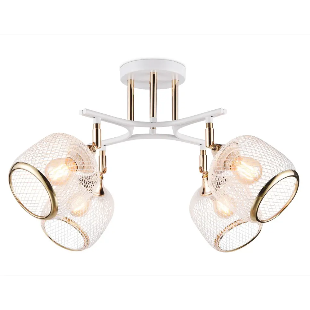 Фото Люстра потолочная Ambrella light Traditional 4 лампы 12 м² цвет белый, золото Фото Люстра потолочная Ambrella light Traditional 4 лампы 12 м² цвет белый, золото