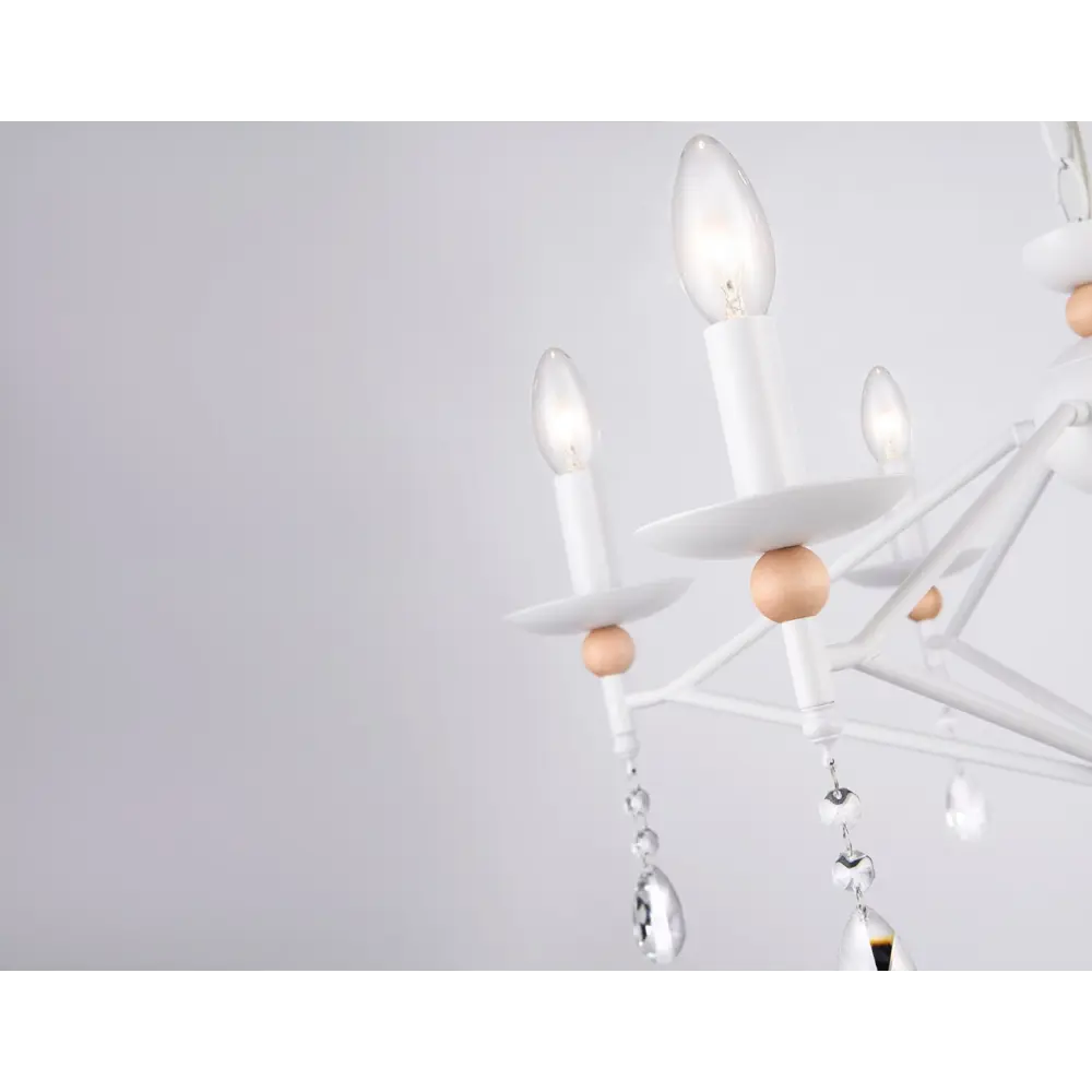 Фото 3 Люстра подвесная Ambrella light Traditional 6 ламп 18 м² цвет белый, дерево Фото 3 Люстра подвесная Ambrella light Traditional 6 ламп 18 м² цвет белый, дерево