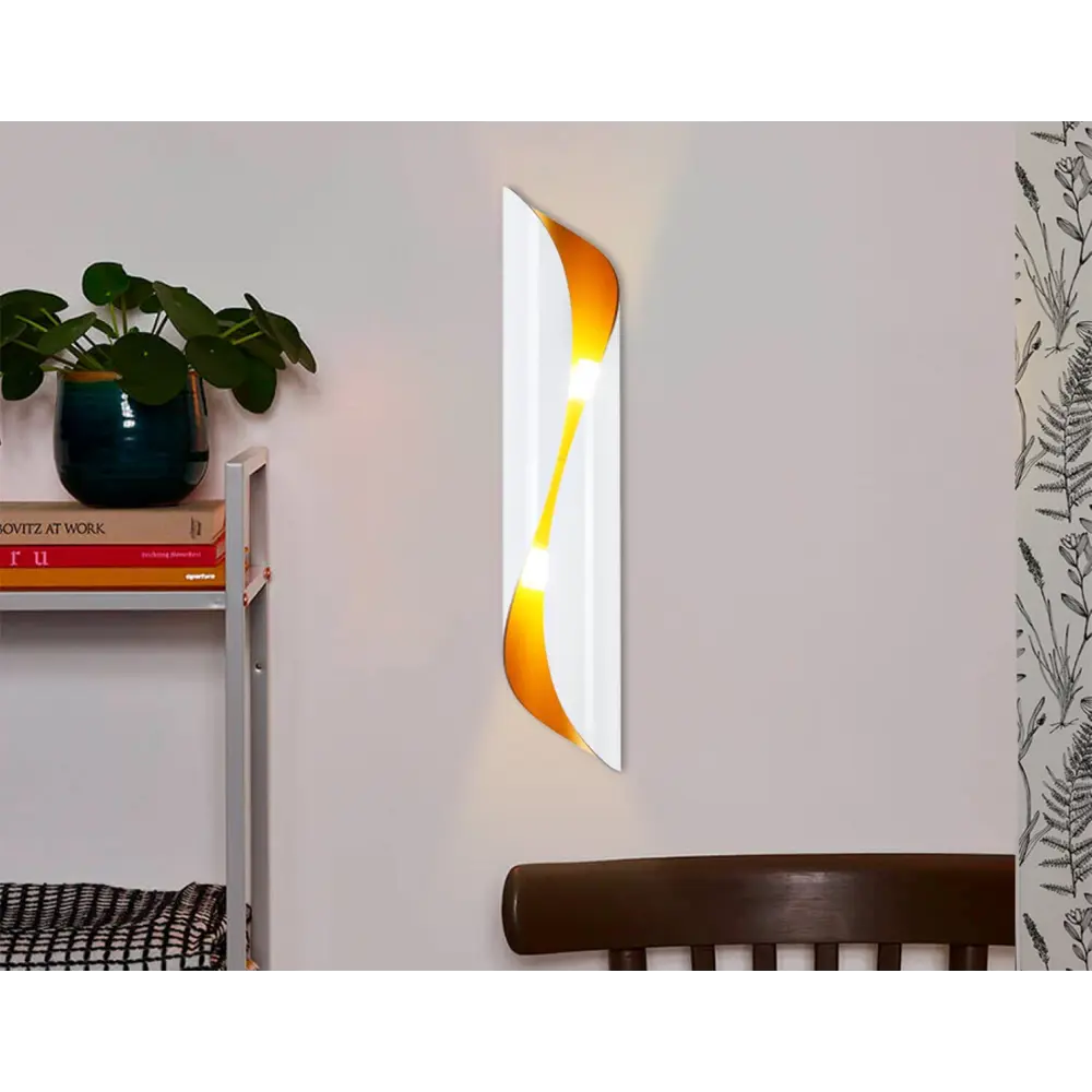 Фото 3 Настенный светильник Ambrella light Wallers Fw240 цвет белый, золото Фото 3 Настенный светильник Ambrella light Wallers Fw240 цвет белый, золото