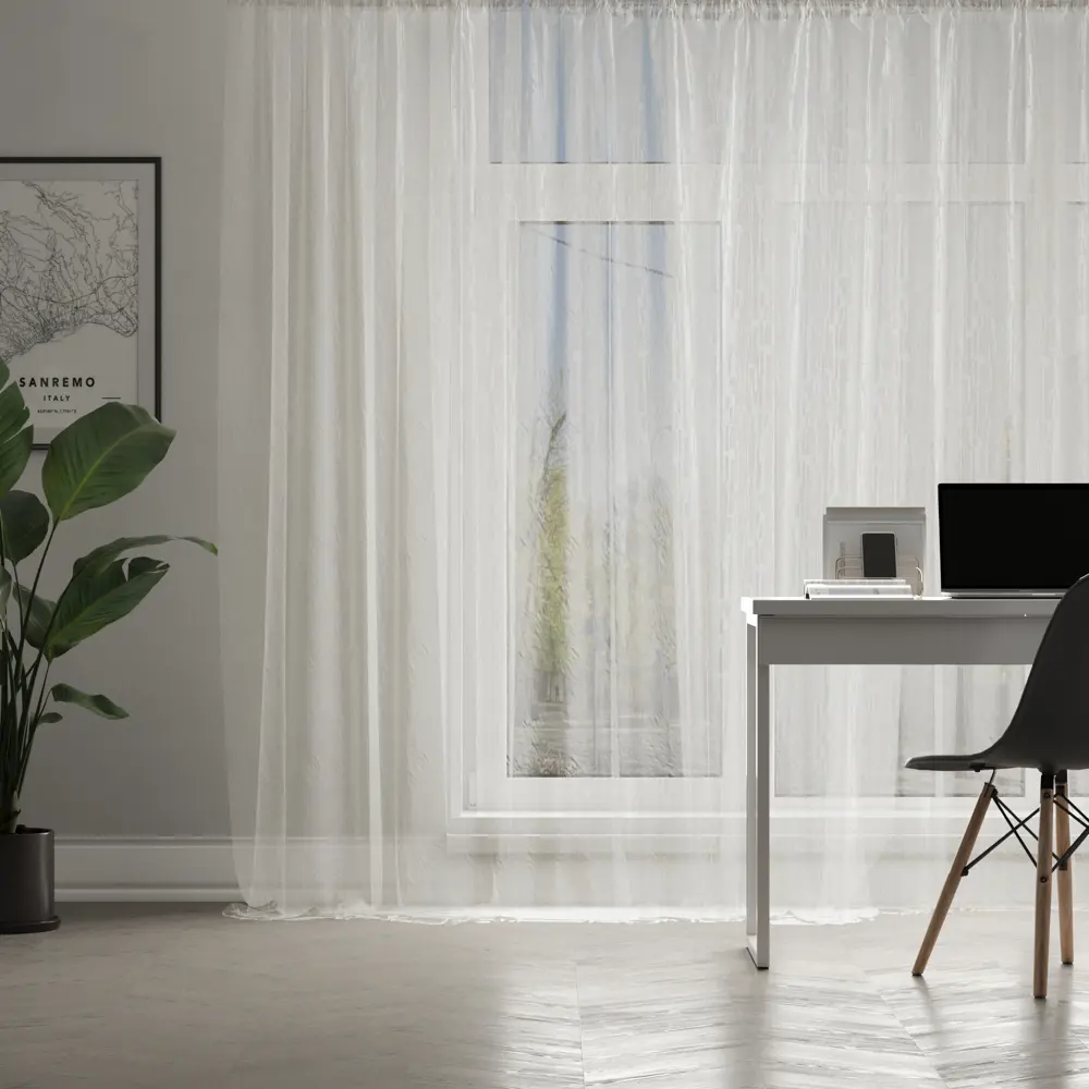 Фото Тюль на ленте Inspire Paolo 250x280 см цвет экрю Фото Тюль на ленте Inspire Paolo 250x280 см цвет экрю