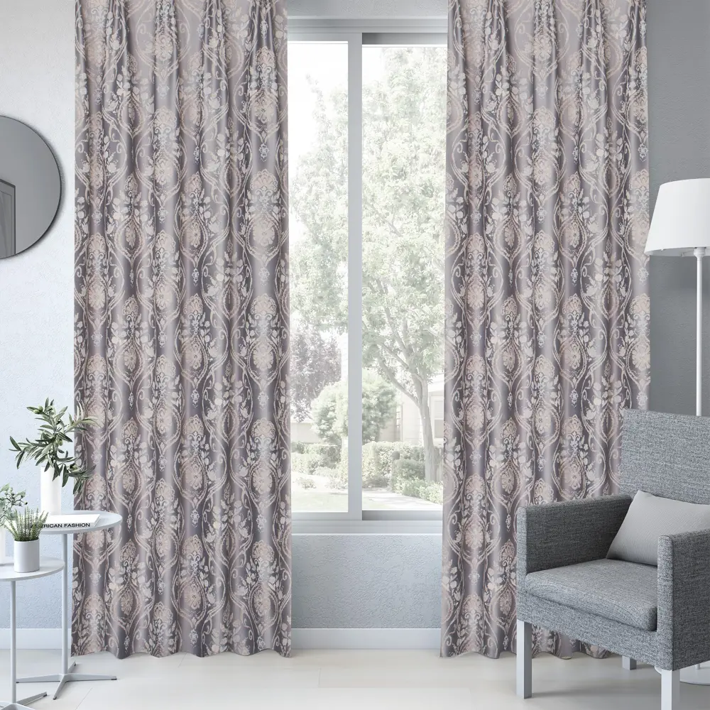 Фото 6 Штора на ленте Inspire Vlada 160х280 см цвет серый Фото 6 Штора на ленте Inspire Vlada 160х280 см цвет серый