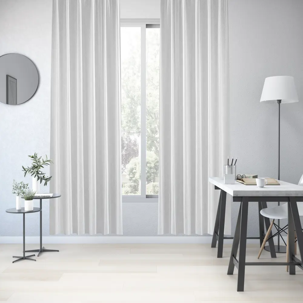 Фото 6 Тюль на ленте Inspire Fedel 250x280 см цвет экрю Фото 6 Тюль на ленте Inspire Fedel 250x280 см цвет экрю