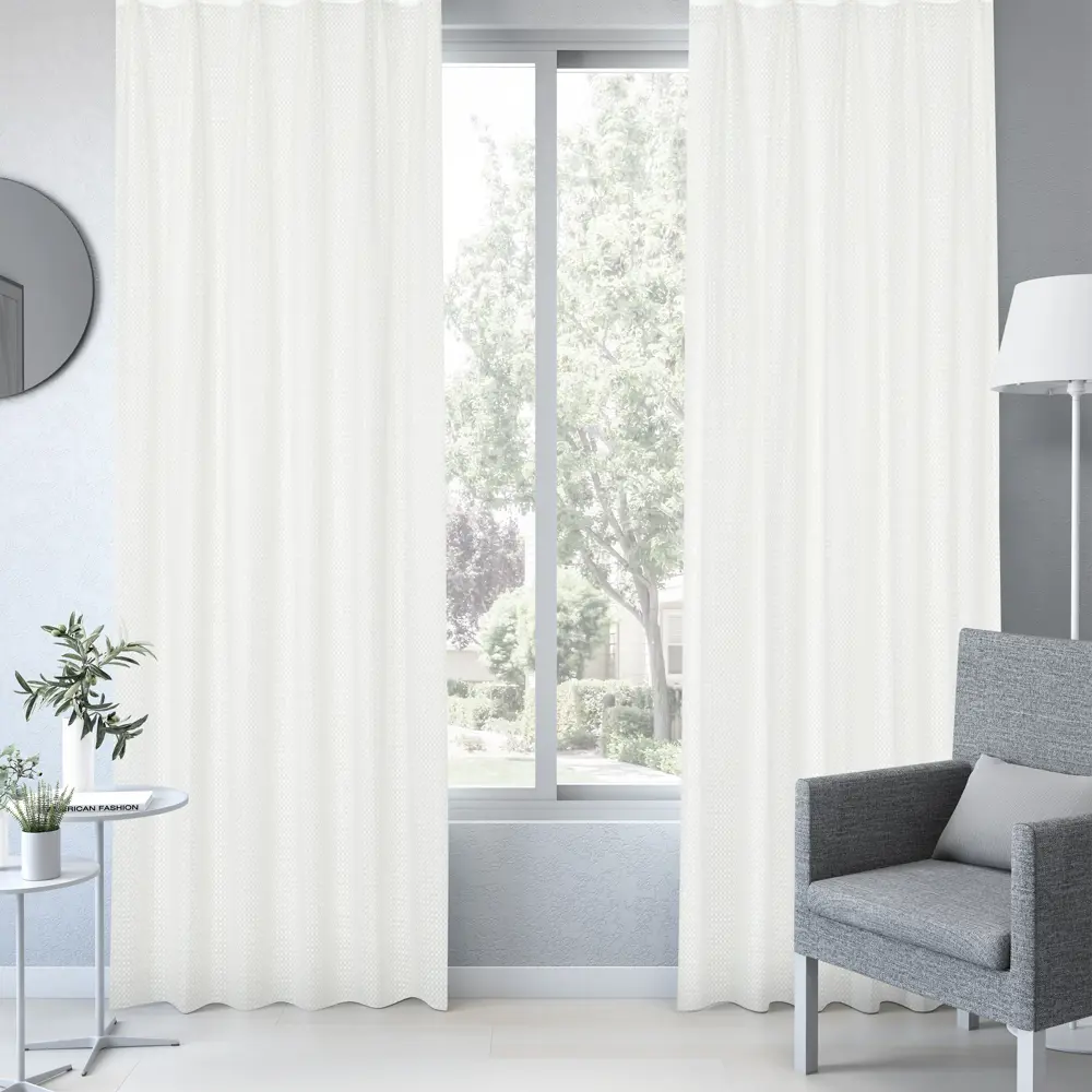 Фото 7 Тюль на ленте Inspire Witold 250x280 см цвет белый Фото 7 Тюль на ленте Inspire Witold 250x280 см цвет белый