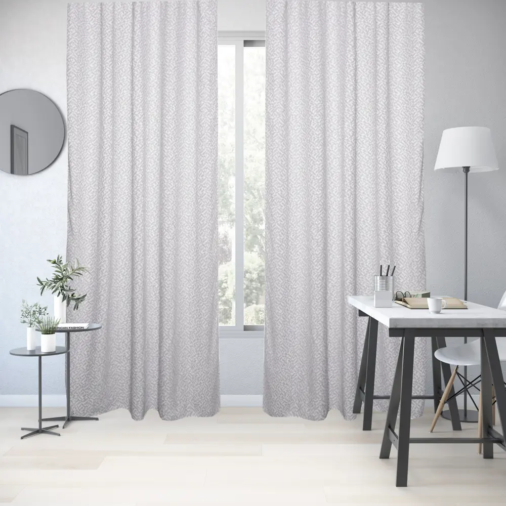 Фото 7 Штора на ленте Inspire Emma 160х280 см цвет серый Фото 7 Штора на ленте Inspire Emma 160х280 см цвет серый