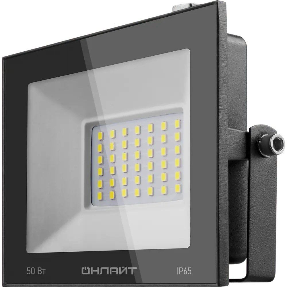 Фото 2 Прожектор светодиодный уличный ОНЛАЙТ OFL-50-4K-BL-IP65-LED 71659 50 Вт 4000 К IP65 нейтральный белый свет Фото 2 Прожектор светодиодный уличный ОНЛАЙТ OFL-50-4K-BL-IP65-LED 71659 50 Вт 4000 К IP65 нейтральный белый свет