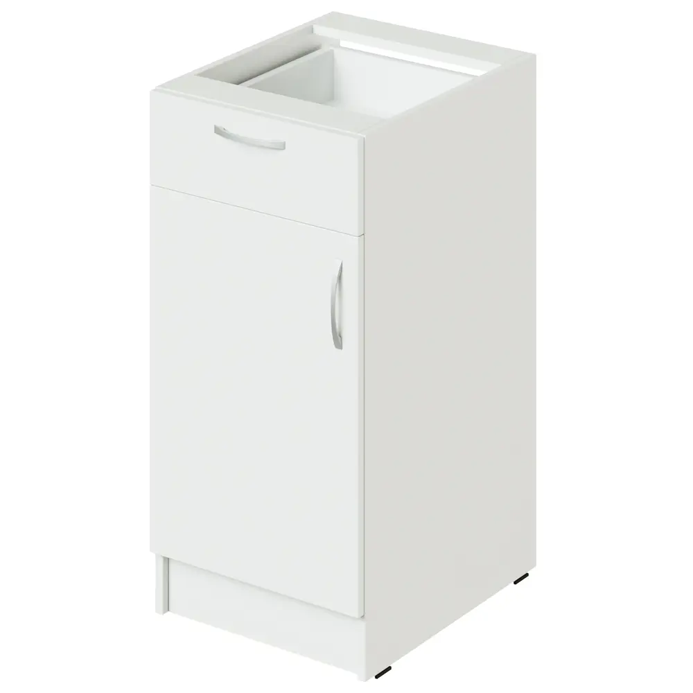 Фото Напольный шкаф без столешницы Норта Лилу 40x82x50 см цвет белый ЛДСП Фото Напольный шкаф без столешницы Норта Лилу 40x82x50 см цвет белый ЛДСП