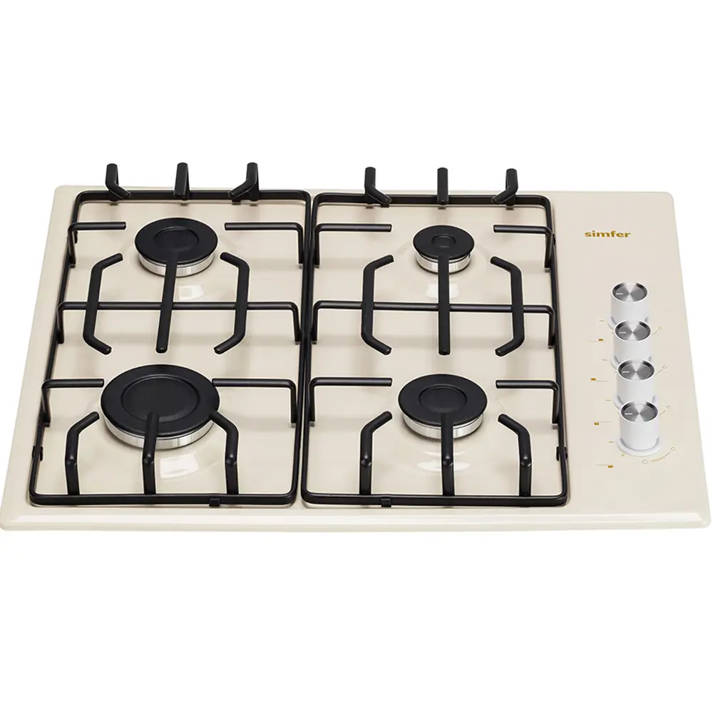 Фото 3 Газовая варочная панель Simfer H60Q40R471 60 см 4 конфорки цвет бежевый Фото 3 Газовая варочная панель Simfer H60Q40R471 60 см 4 конфорки цвет бежевый