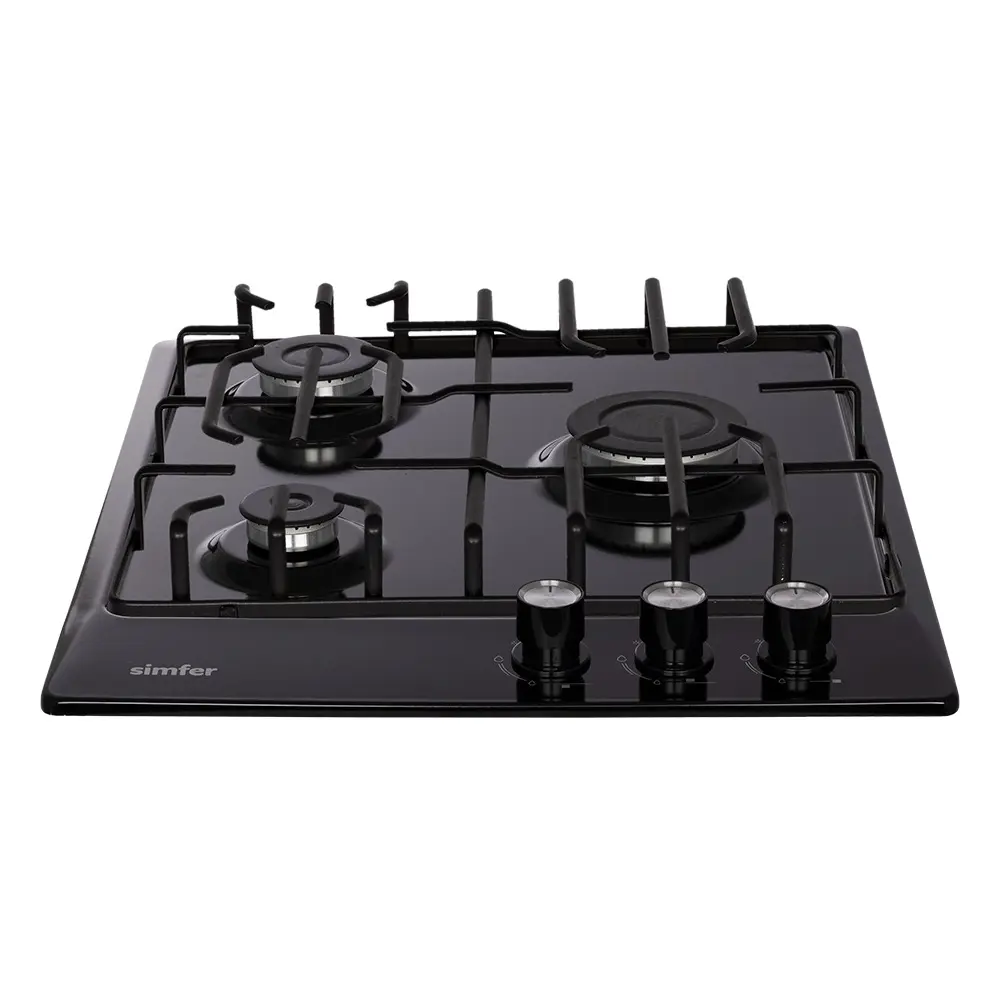 Фото 3 Газовая варочная панель Simfer H45V35B571 45 см 3 конфорки цвет черный Фото 3 Газовая варочная панель Simfer H45V35B571 45 см 3 конфорки цвет черный