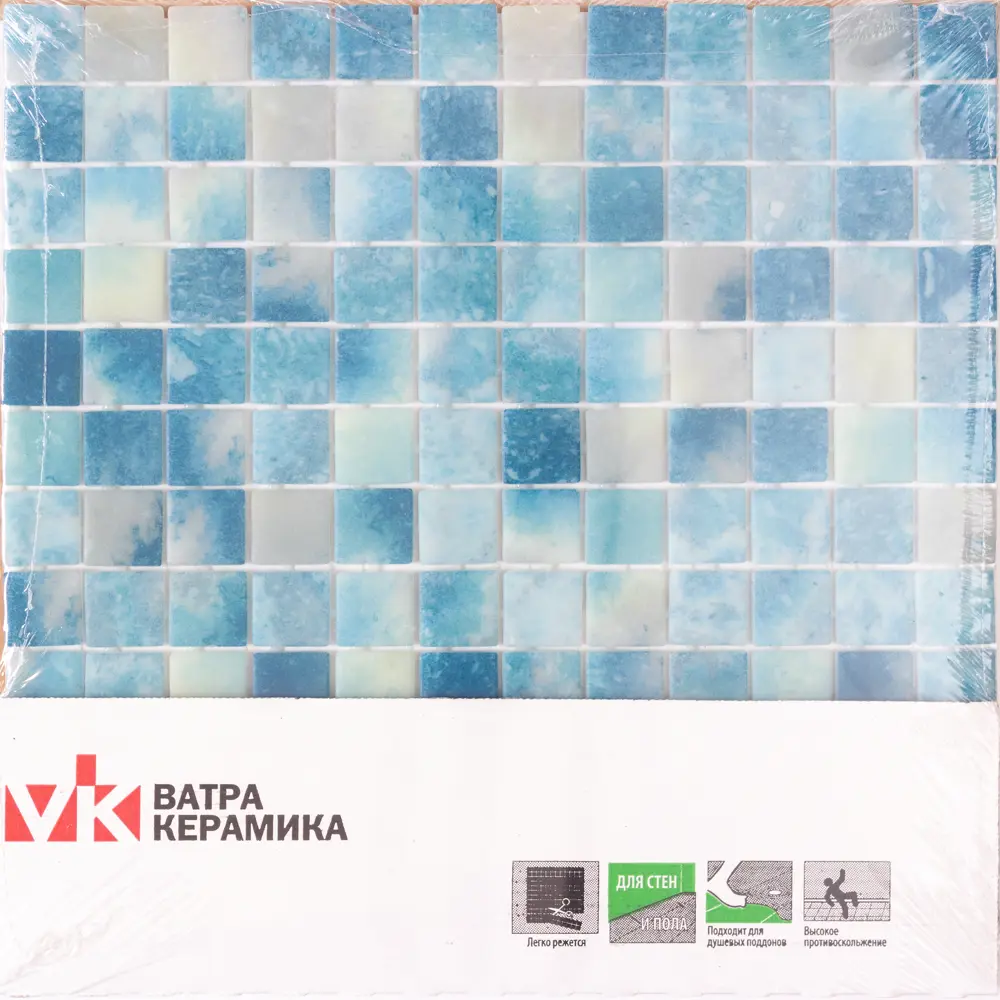 Фото 10 Мозаика Bluestone Antislip стекломасса 31.1x4.9 см цвет синий Фото 10 Мозаика Bluestone Antislip стекломасса 31.1x4.9 см цвет синий