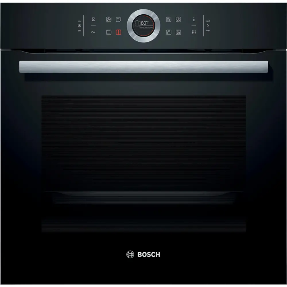 Фото Электрический встраиваемый духовой шкаф Bosch Serie 8 HBG675BB1 59.4x59.5x54.8 см цвет черный Фото Электрический встраиваемый духовой шкаф Bosch Serie 8 HBG675BB1 59.4x59.5x54.8 см цвет черный