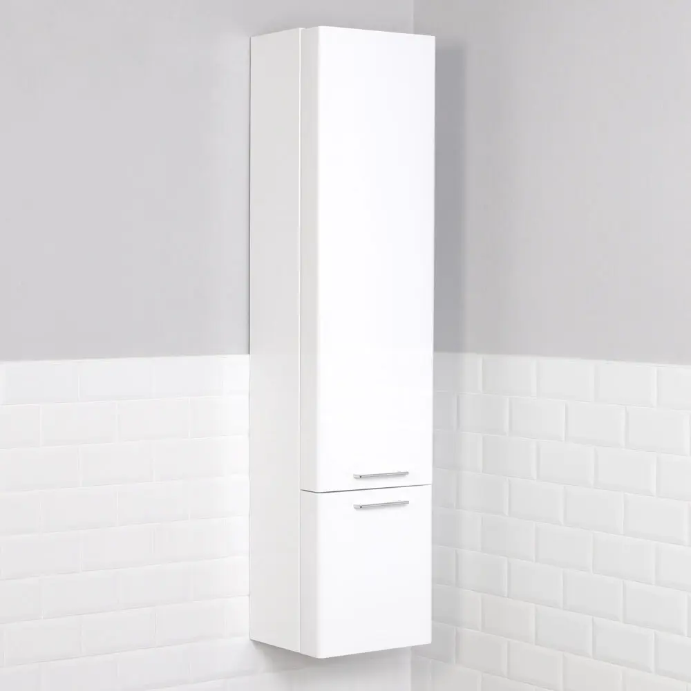 Фото 8 Пенал подвесной Итана Magic 35 350x300x1500 правый Белый глянец