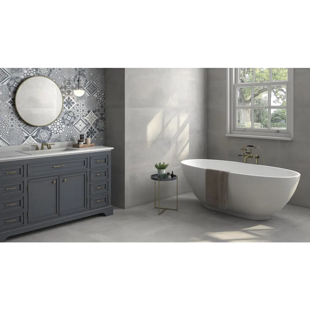 Фото 2 Керамогранит Pamesa ceramica 71 Es.essen 23-00000487 60x120см 1.44 м² цвет серый, цена за упаковку Фото 2 Керамогранит Pamesa ceramica 71 Es.essen 23-00000487 60x120см 1.44 м² цвет серый, цена за упаковку