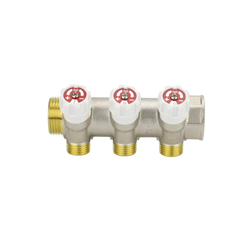 Фото 2 Коллектор Varmega VM14733 на 3 выхода 1"x3/4" латунь Фото 2 Коллектор Varmega VM14733 на 3 выхода 1"x3/4" латунь