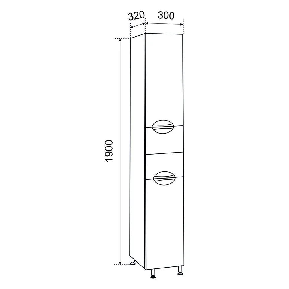 Фото 3 Пенал напольный Emmy Милли 30 ЛЮКС с 2 ящиками Правый Фото 3 Пенал напольный Emmy Милли 30 ЛЮКС с 2 ящиками Правый