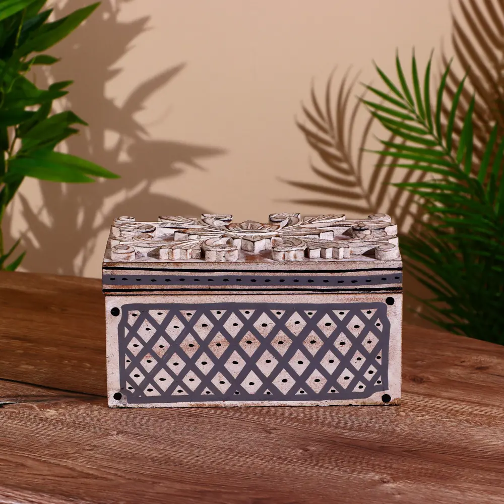 Фото 4 Шкатулка "Сетка" 24x12x12 см Фото 4 Шкатулка "Сетка" 24x12x12 см